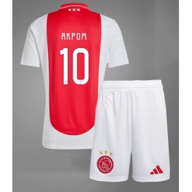 Dětské fotbalový komplet Ajax Chuba Akpom #10 Domácí košile 2024-25 Krátkým Rukávem